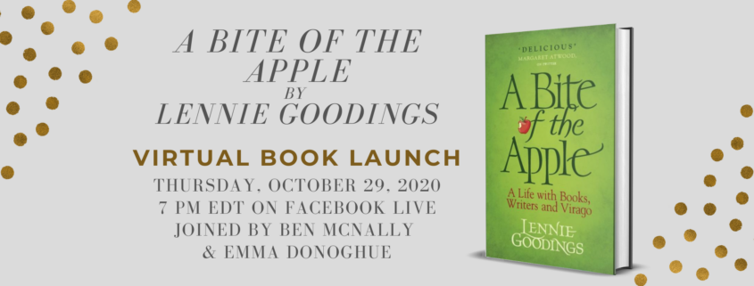 Event Poster with Lennie Goodings' A Bite Of the Apple Book Cover