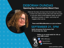 Deborah Dundas talks On Class in Windsor @ Performance Hall, Armouries | Windsor | Ontario | Canada